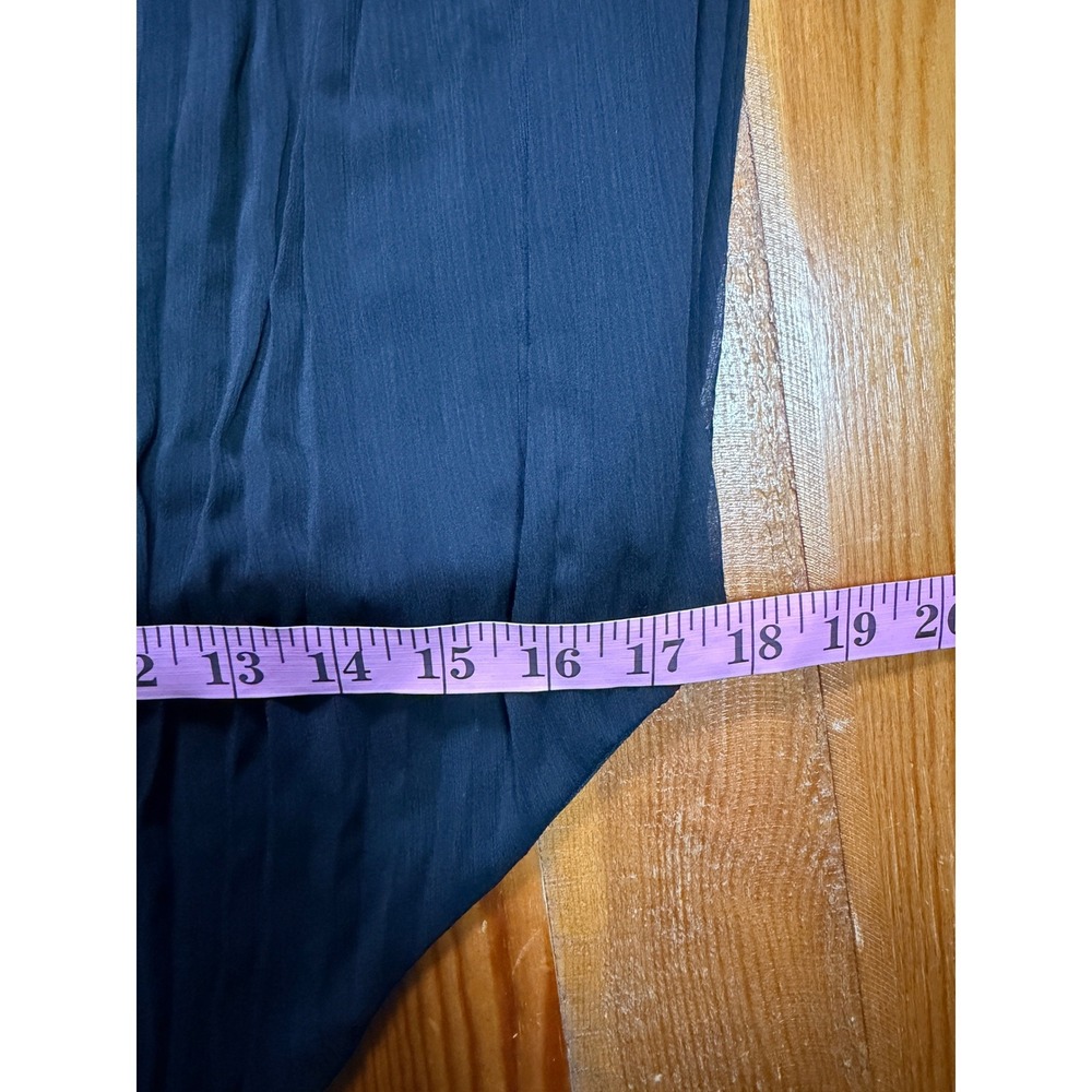Adrienne Landau Onyx Black Pleated Halter Top Cutout Back NWT Size Large - Picture 6 of 6